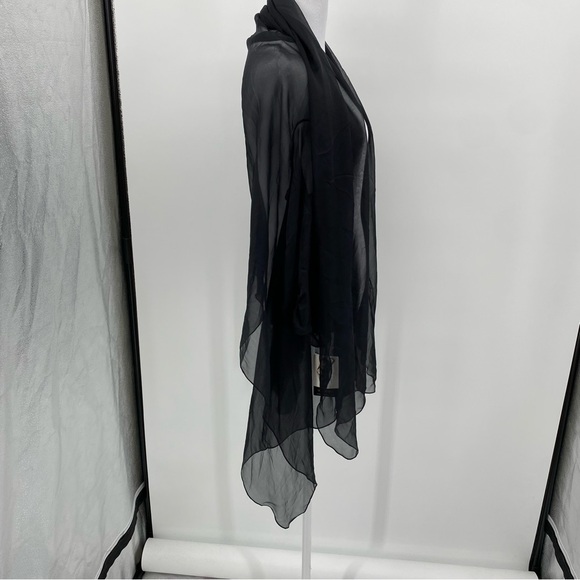 Lena Moro Silk Wrap‎ Cover Up Top Women’s S-L Black Karolina Sheer Whimsigoth - Picture 8 of 12